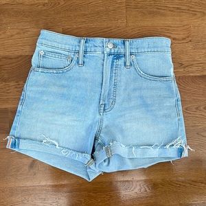 Madewell: the perfect jean short in fallon wash: rainbow edition size 25